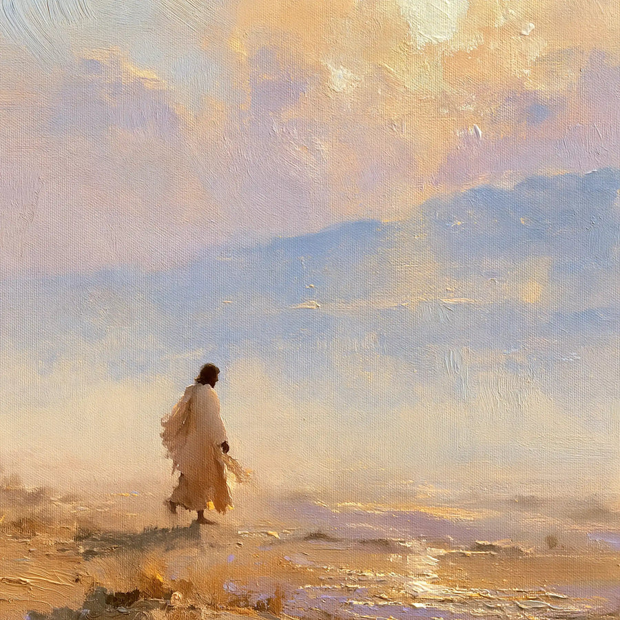 Jesus in the Desert - Impressionist · Square n° 3