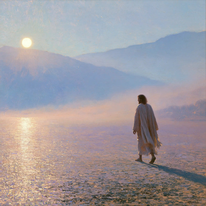 Jesus in the Desert — Solitude Beneath the Pearly Sun