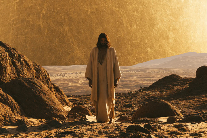 Jesus in the Desert - Sacred Gold · Landscape n° 6