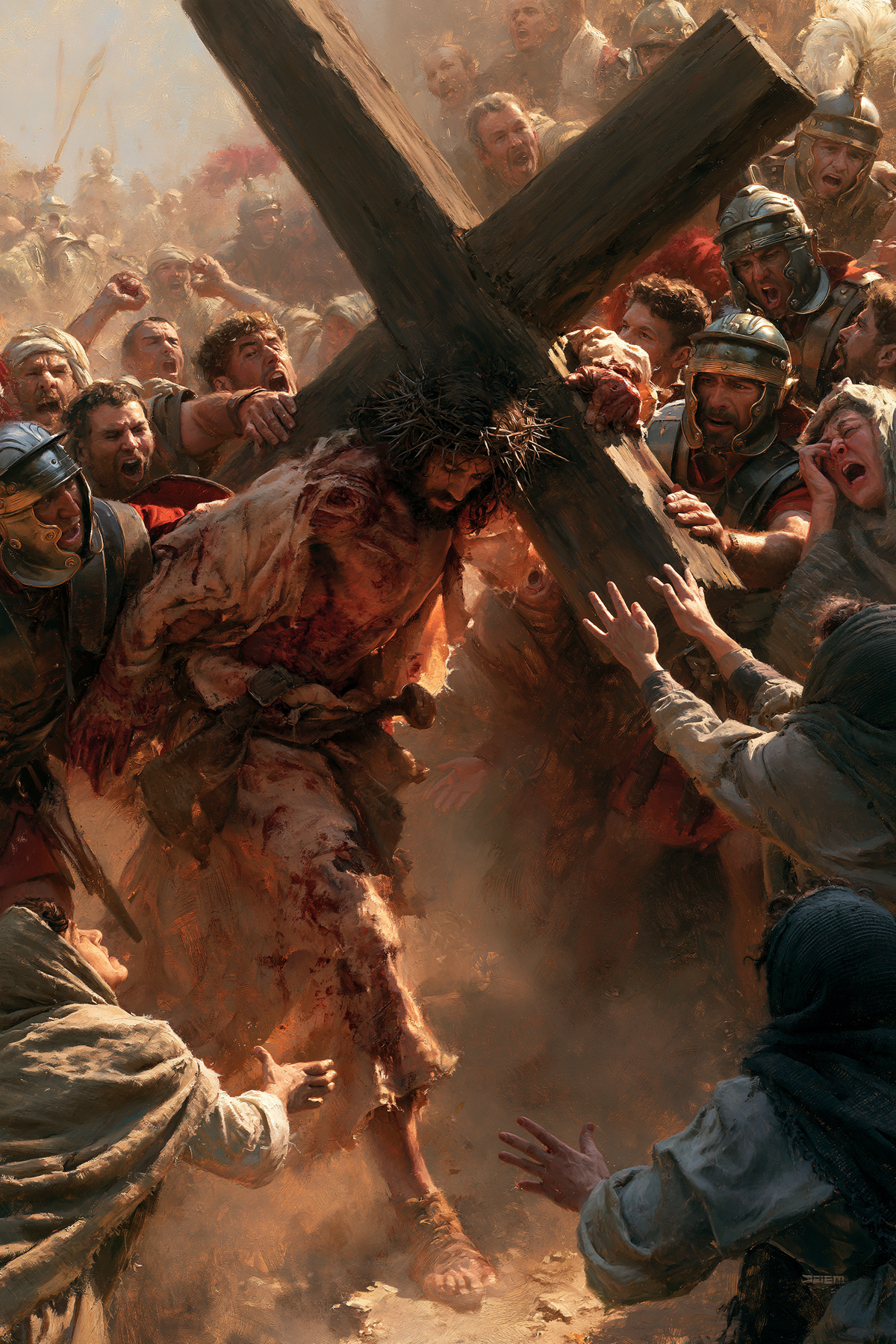 The Stations of the Cross - Explosion of movement · Portrait n° 4 — aperçu de la finition sélectionnée