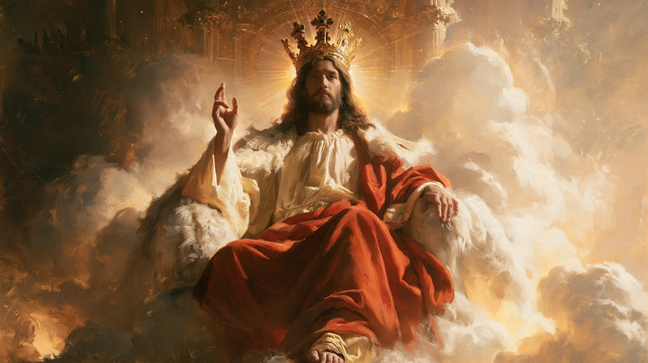 Jesus the King — Stillness in Shadowed Crimson