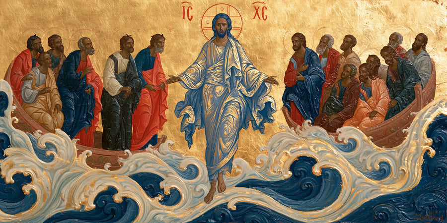 Jesus Walking on Water - Contemporary Byzantine · Landscape n° 13