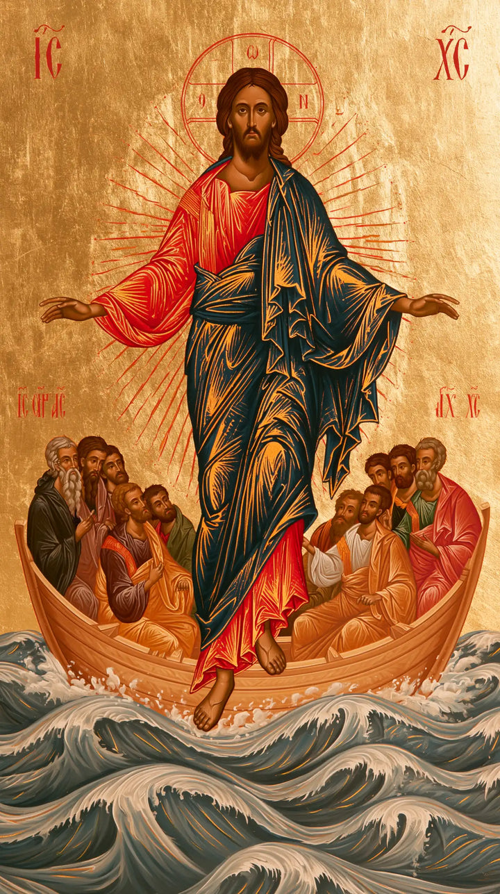 Jesus Walking on Water - Contemporary Byzantine · Portrait n° 15