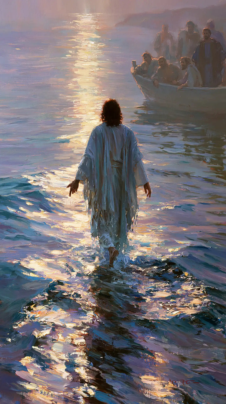 Jesus Walking on Water — Walking through Evening Nacre