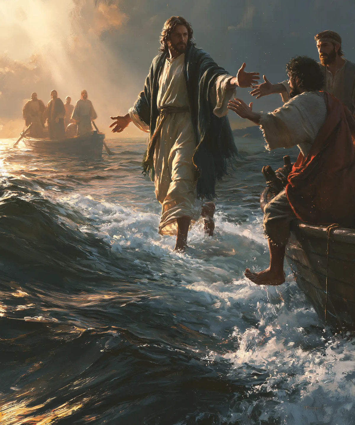 Jesus Walking on Water — The Hand at the Black Hull’s Edge
