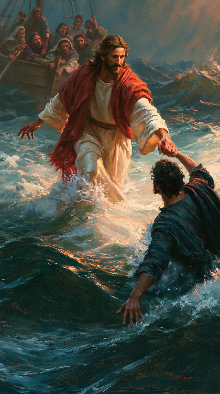 Jesus Walking on Water - Jesus Saves Peter · Portrait n° 6