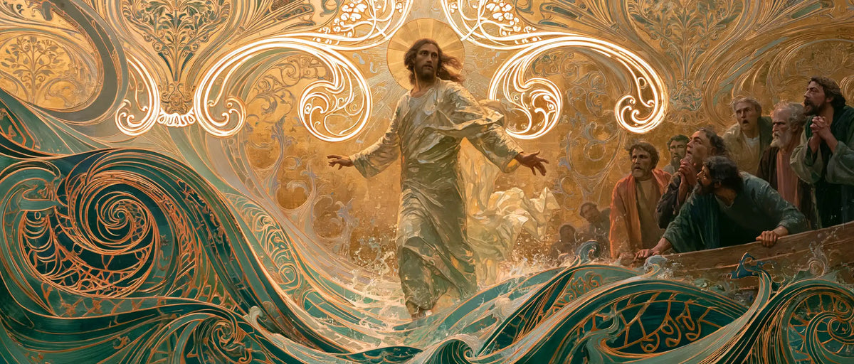 Jesus Walking on Water — Welcome in Malachite Curves