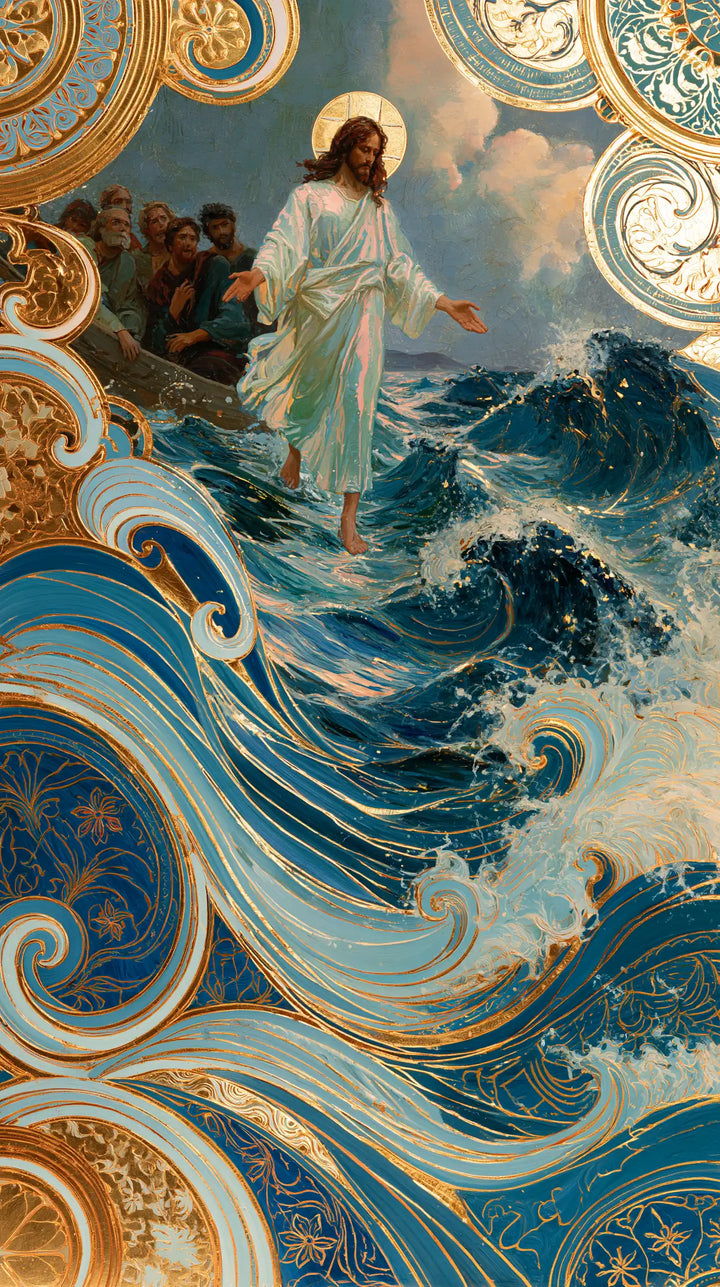 Jesus Walking on Water — The Halo above the Flowering Swell