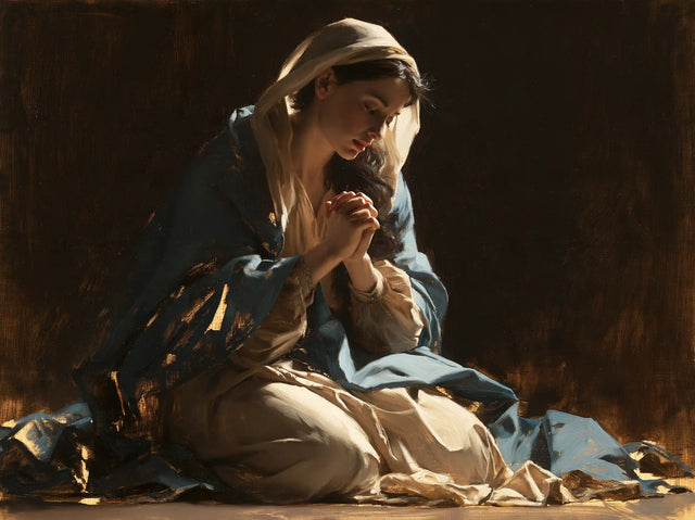 Virgin Mary in Prayer — The Pale Veil’s Confidence