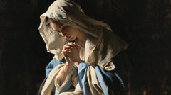 Virgin Mary in Prayer — Beneath the Folds of Tenderness