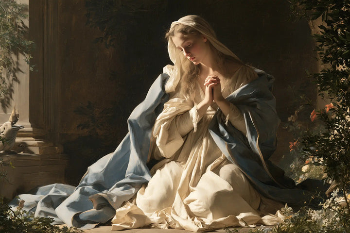 Virgin Mary in Prayer — Prayer in the Rose Garden