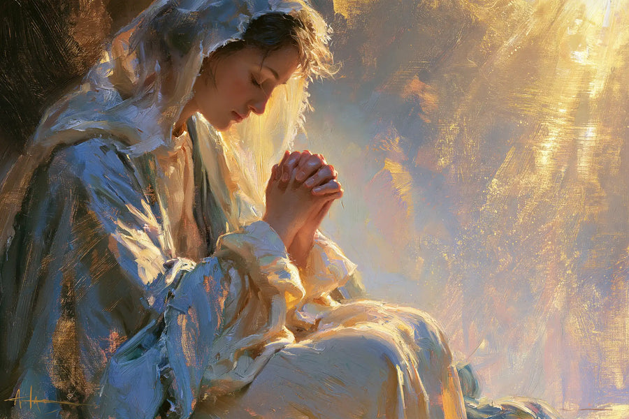 Virgin Mary in Prayer - Impressionist · Landscape n° 7