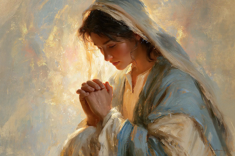 Virgin Mary in Prayer - Impressionist · Landscape n° 9