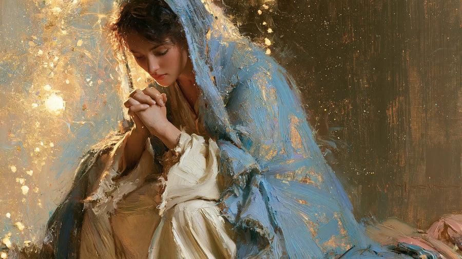 Virgin Mary in Prayer - Impressionist · Landscape n° 10