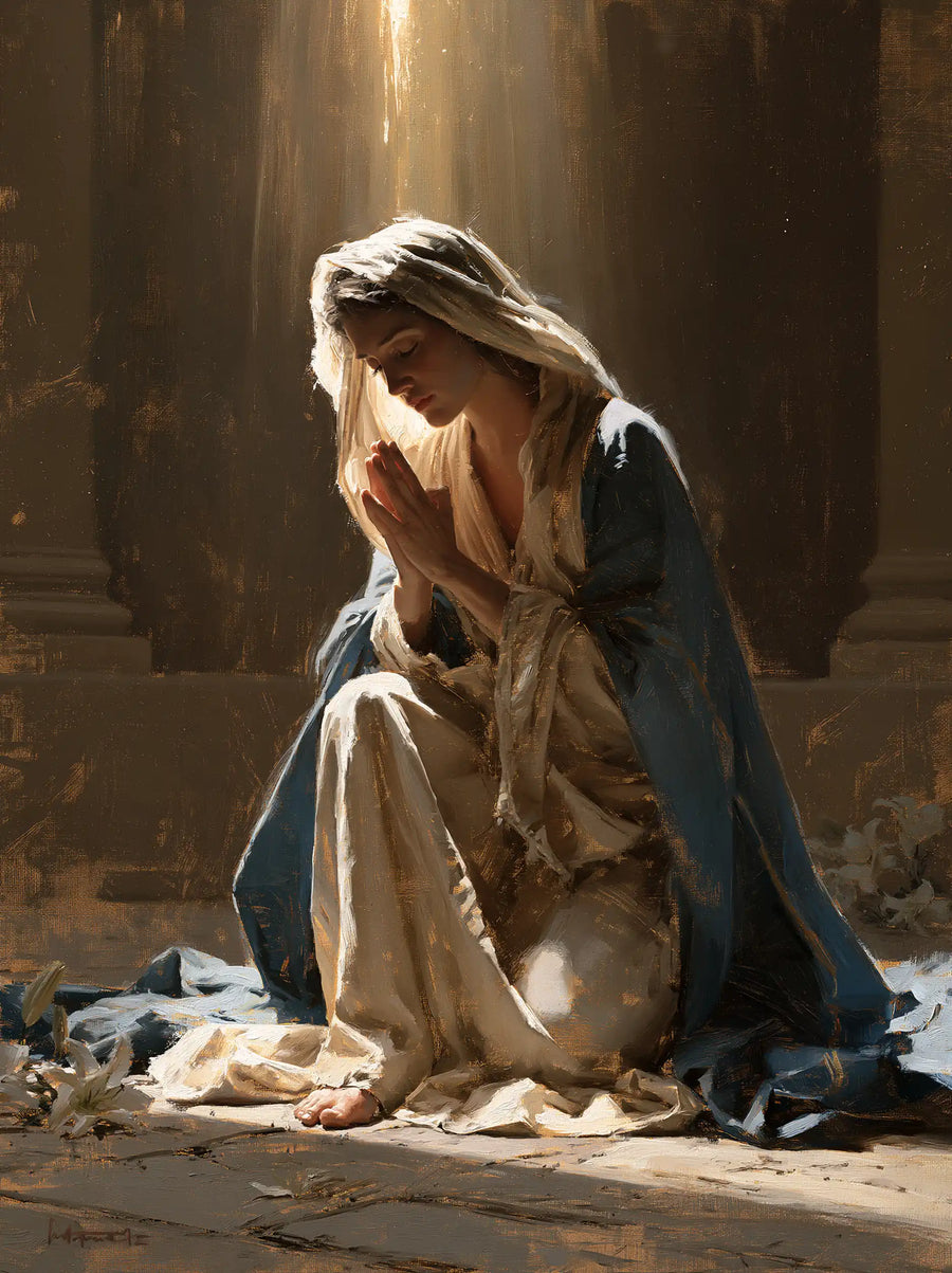 Virgin Mary in Prayer - Symbolist · Portrait n° 36