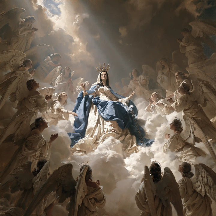 Mary Queen of Heaven - Mary Surrounded by Angels · Square n° 1