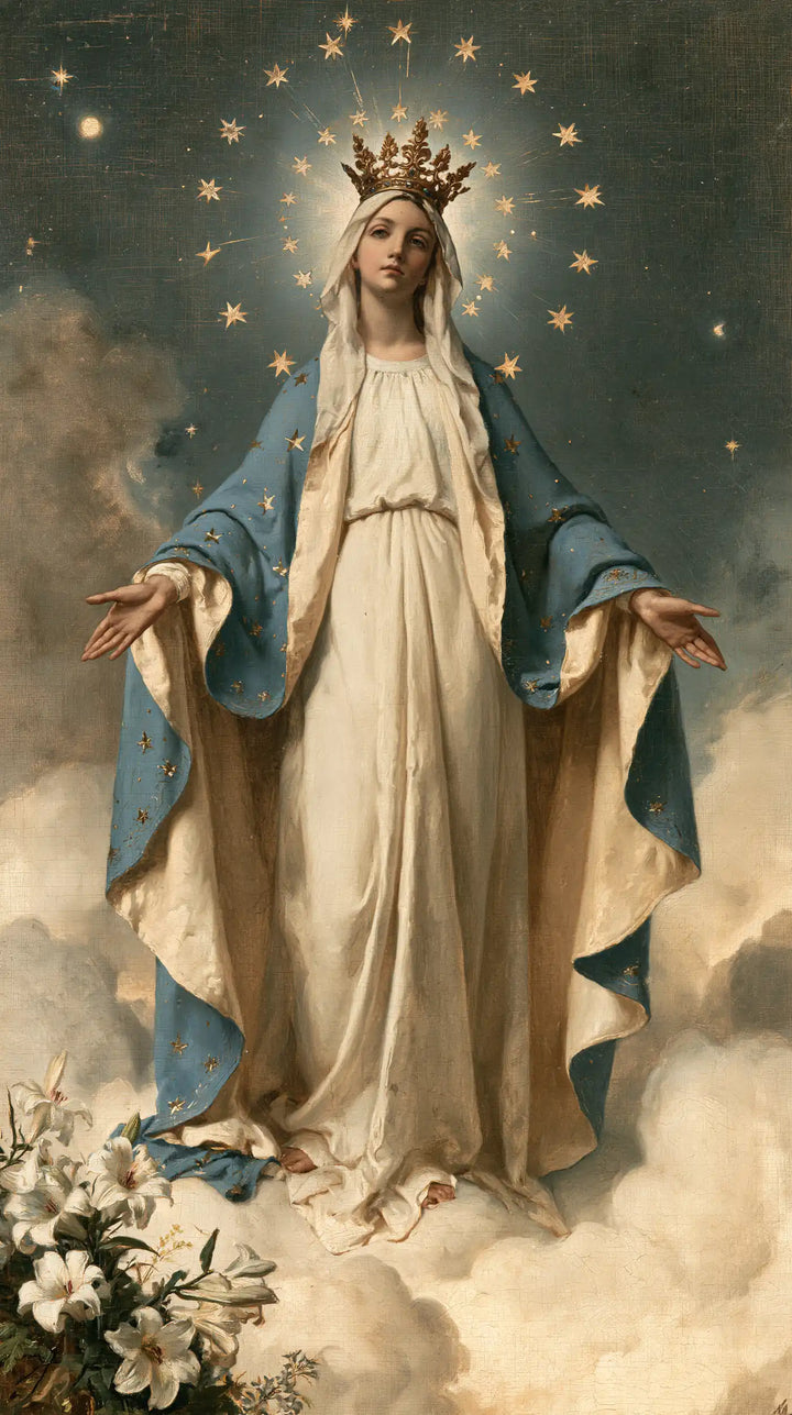 Mary, Queen of Heaven — The Gentle Inclination Beneath the Crown