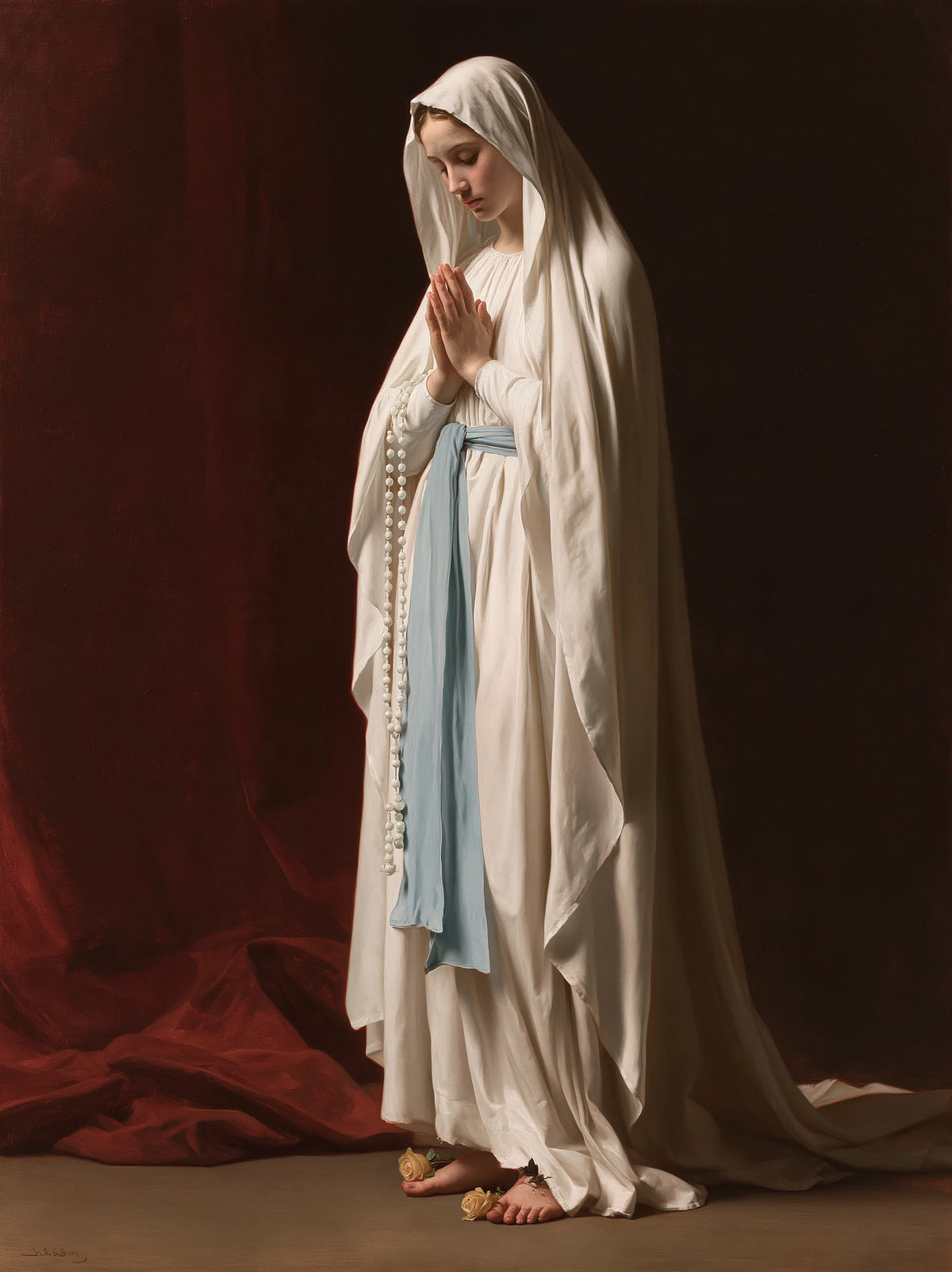 Our Lady of Lourdes – White Robes Before Red Velvet