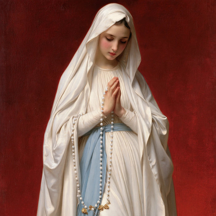 Our Lady of Lourdes – White Veil and Folded Hands