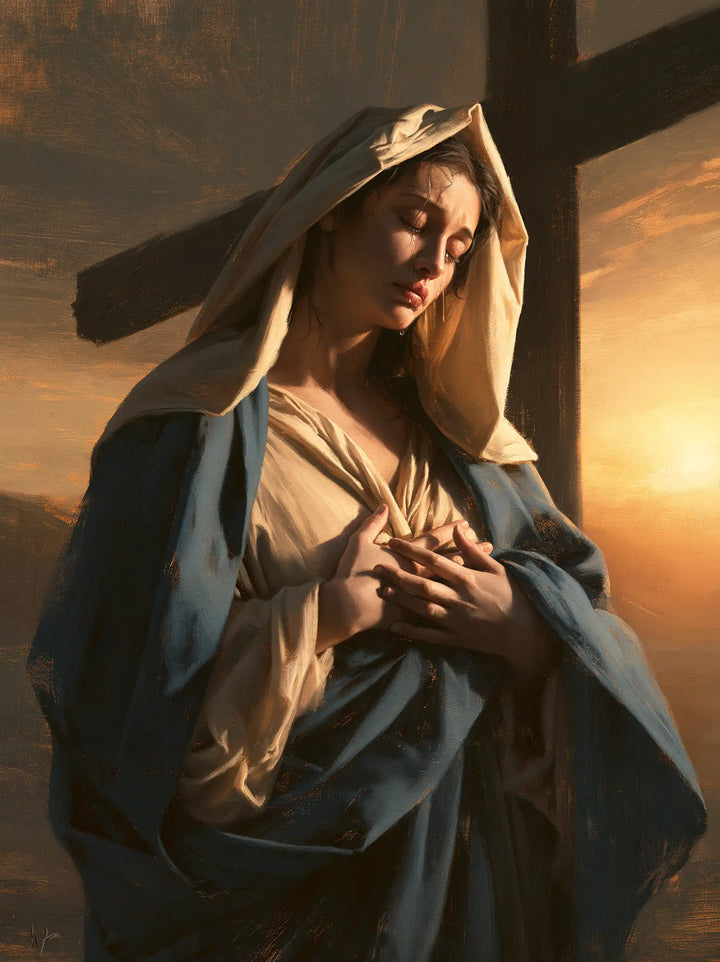 Our Lady of Sorrows — Hands beneath the Round Sun
