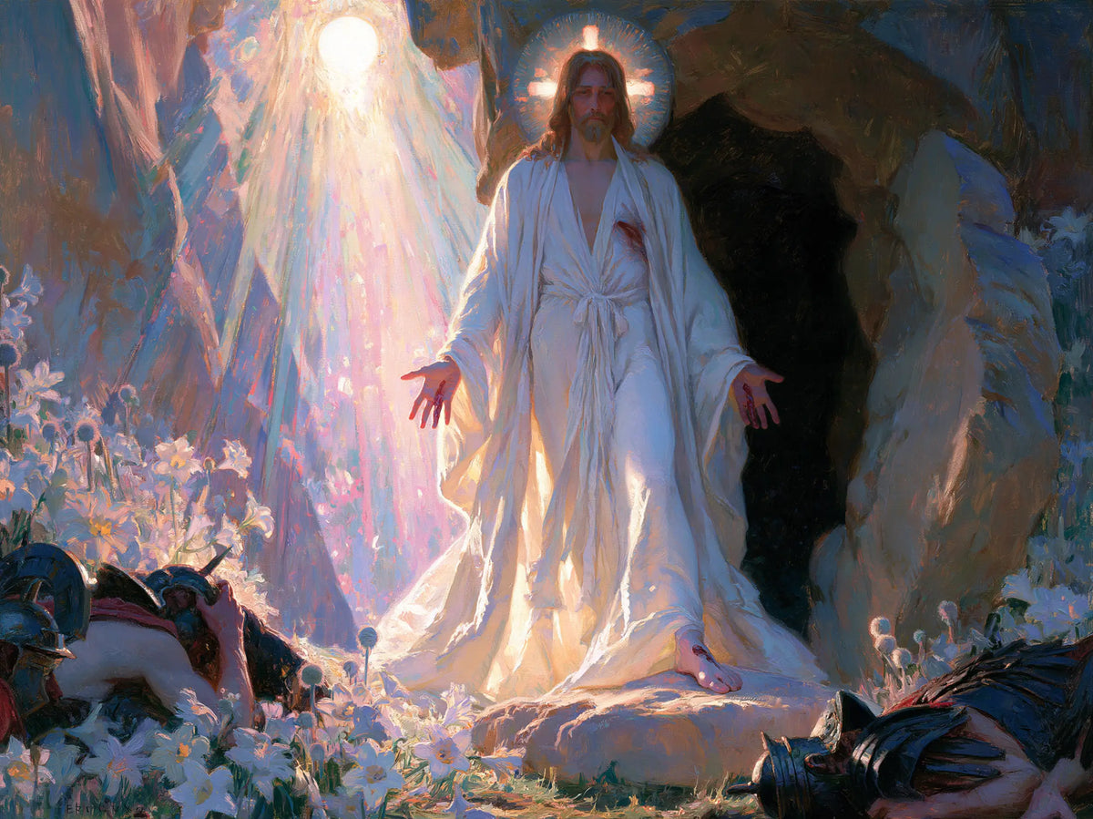 The Resurrection of Jesus Christ — Iridescent Morning before the Black Cave