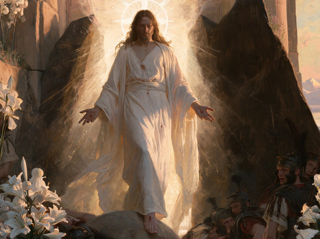 The Resurrection of Jesus Christ — The White Halo against Black Stone