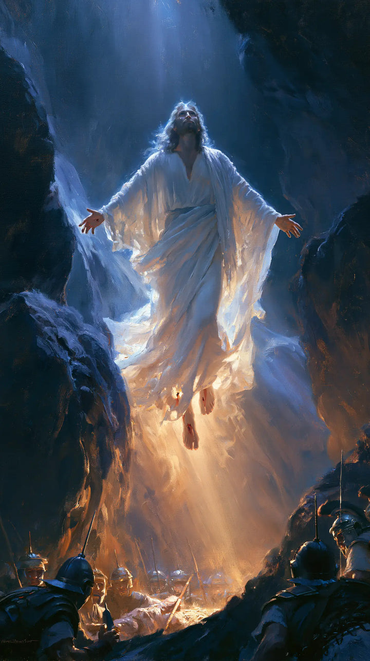 The Resurrection of Jesus Christ — Drapery in the Descent of Blue