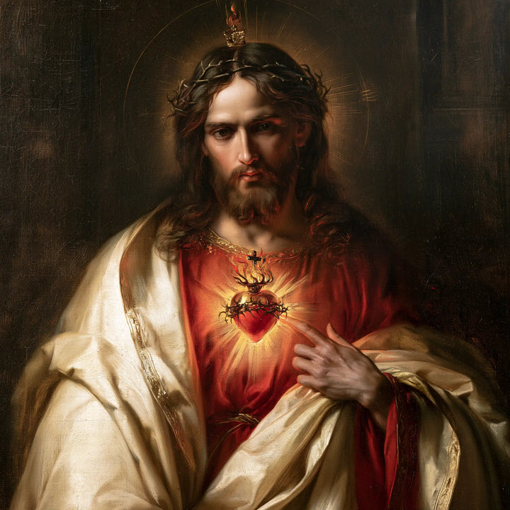The Sacred Heart of Jesus — The Fire Beneath the Crowned Gaze