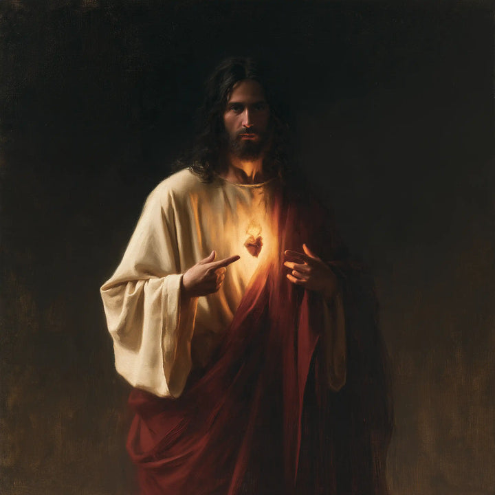 The Sacred Heart of Jesus — The Ember Beneath the Nocturnal Face