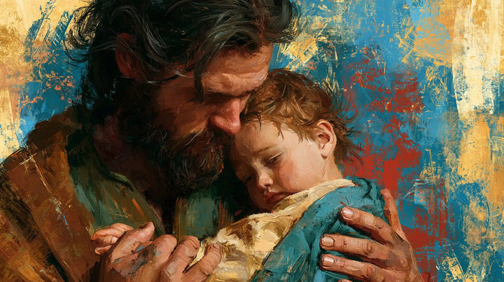 Saint Joseph with the Child Jesus – Expressionist · Landscape no. 9