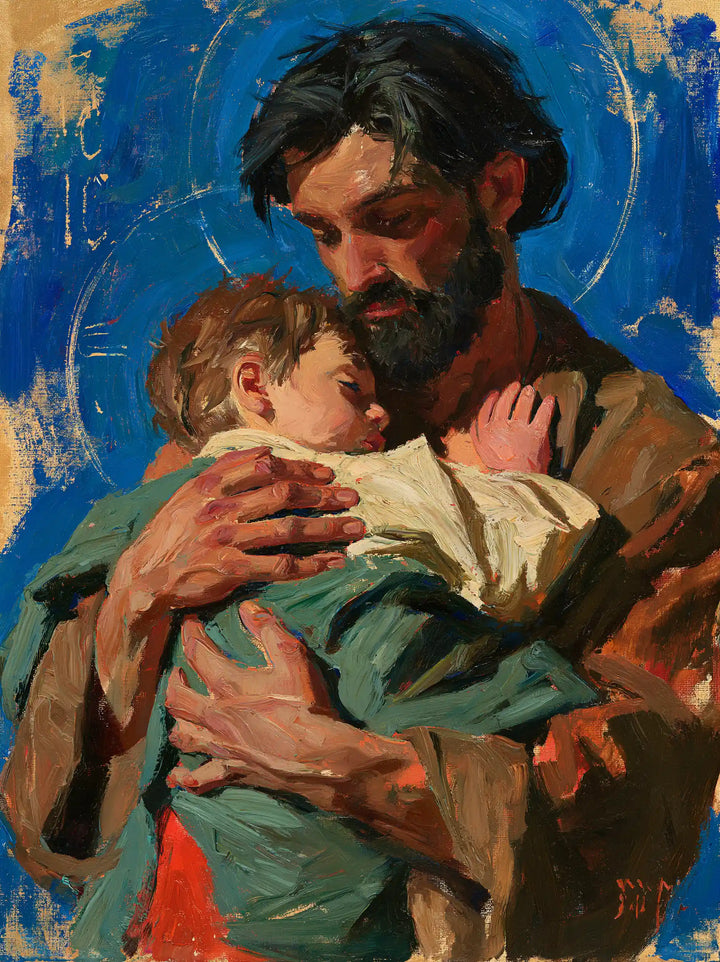 Saint Joseph with the Child Jesus – Expressionist · Portrait no. 11