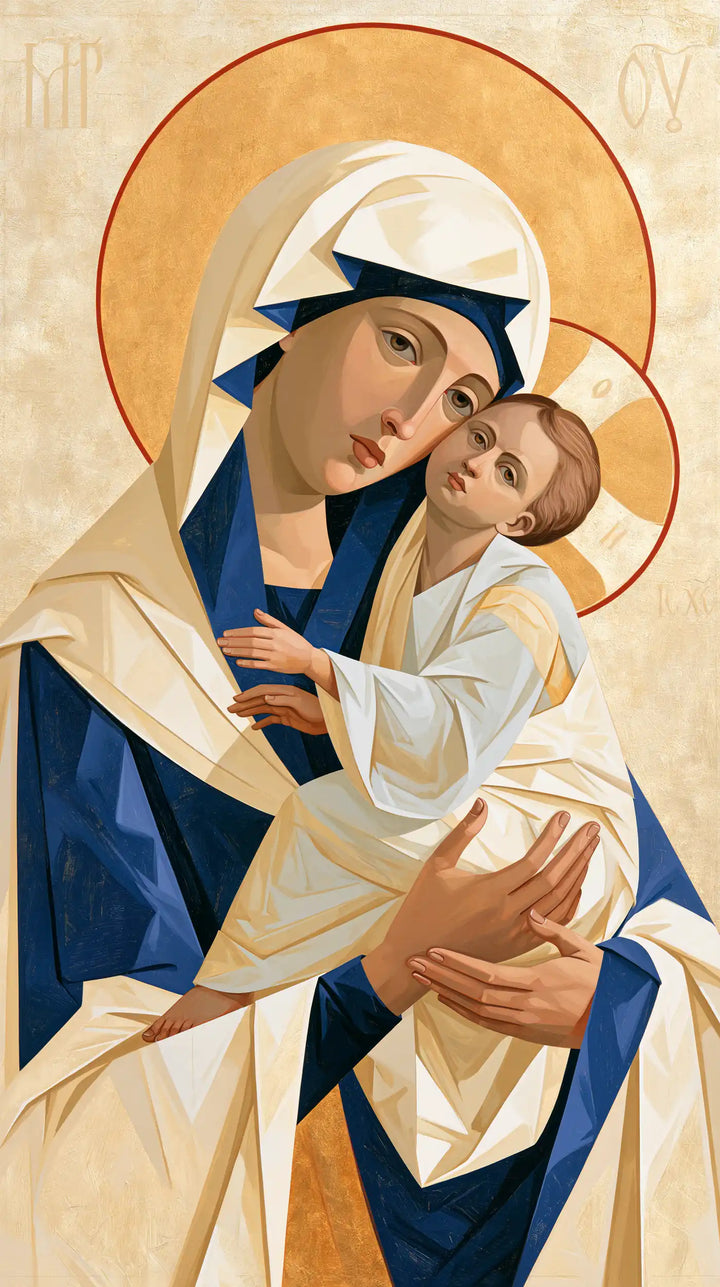 Virgin Mary and Child Jesus - Contemporary Byzantine · Portrait n° 10