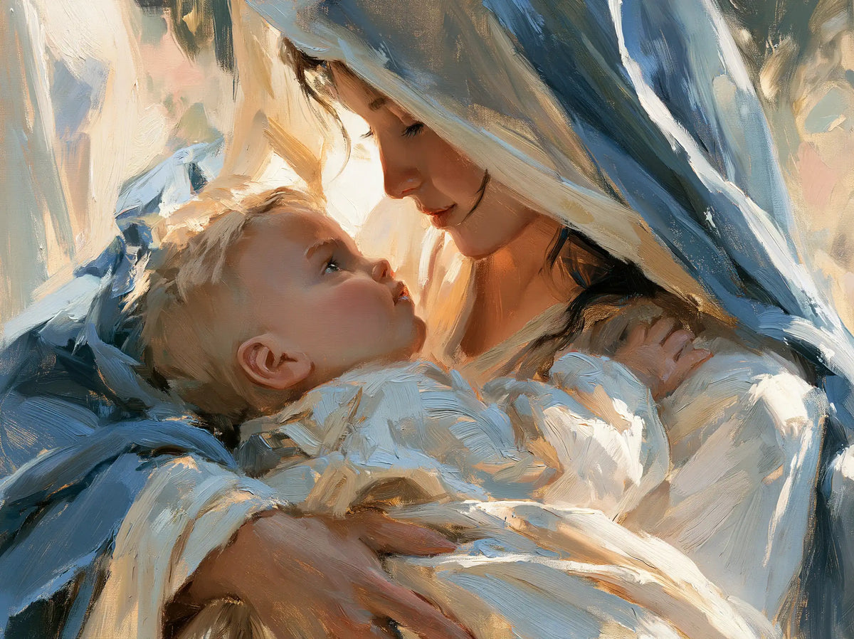 The Virgin and Child — Face to Face Within the Veil