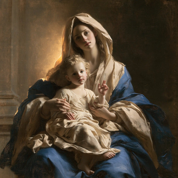 Virgin Mary and Child Jesus - Majestic Virgin and Child · Square n° 9