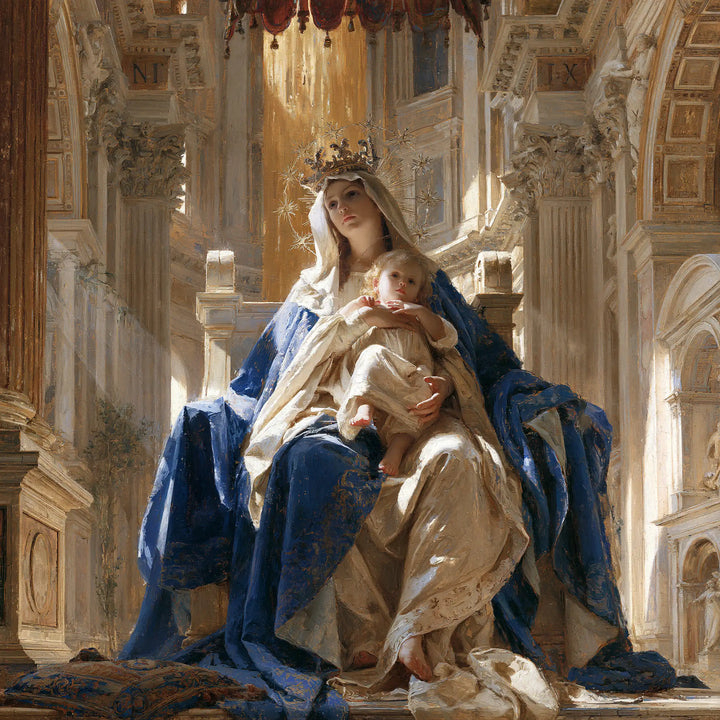 The Virgin and Child — The Throne Beneath the Scarlet Hanging