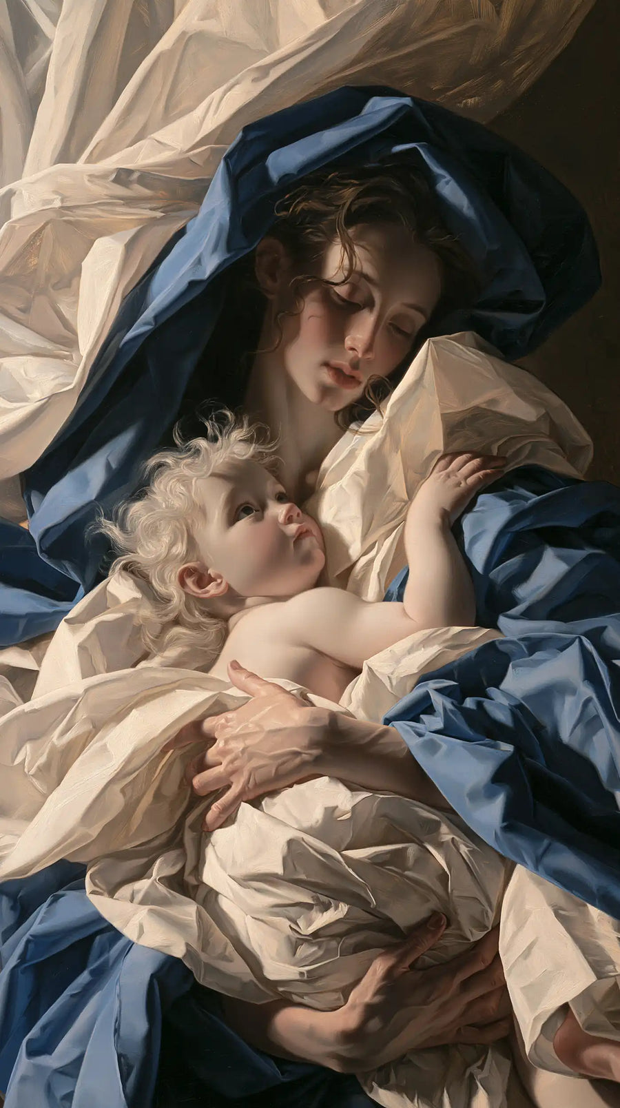 Virgin Mary and Child Jesus - Theatrical Baroque · Portrait n° 11