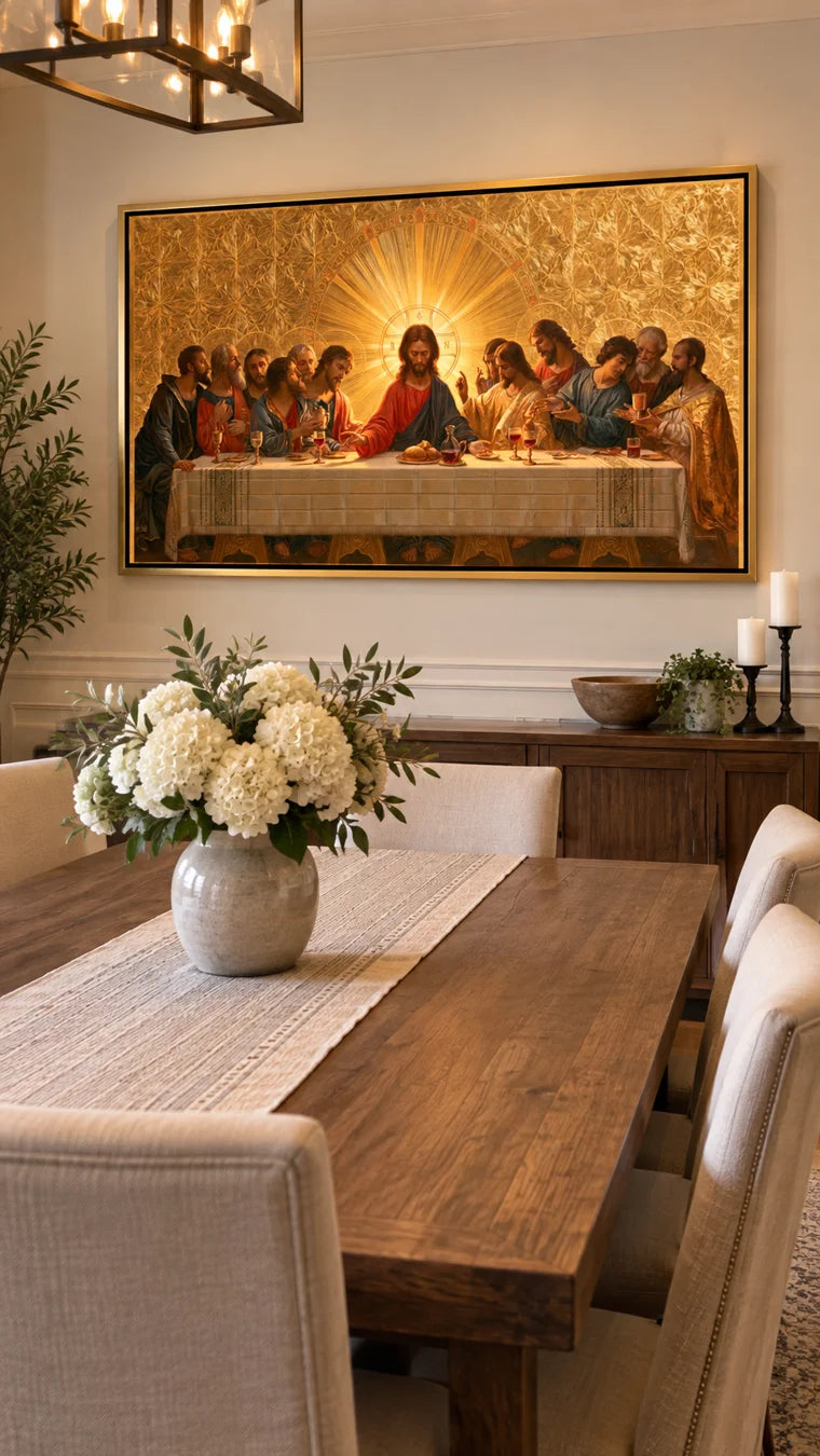 Kunstwerken in echte interieurs