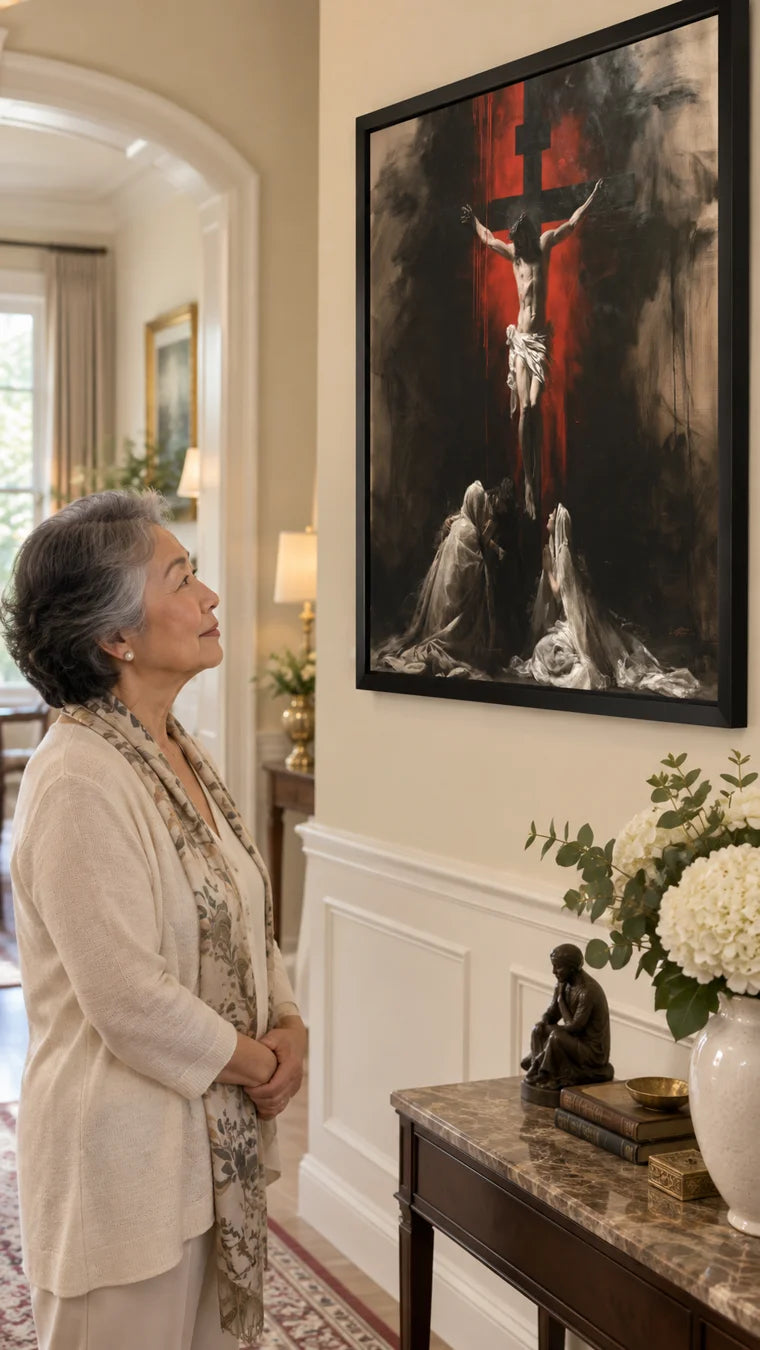 Kunstwerken in echte interieurs